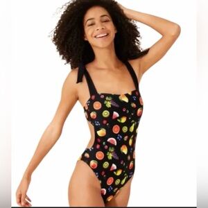 Fruit Print One Piece Swimsuit